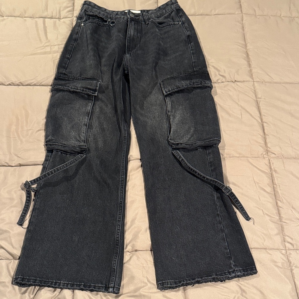 YoungLA Wide Leg Cargo Jeans